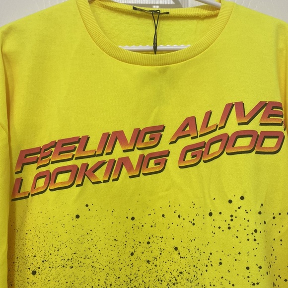 BNWT Zara  Yellow crop top sweater - Picture 3 of 5